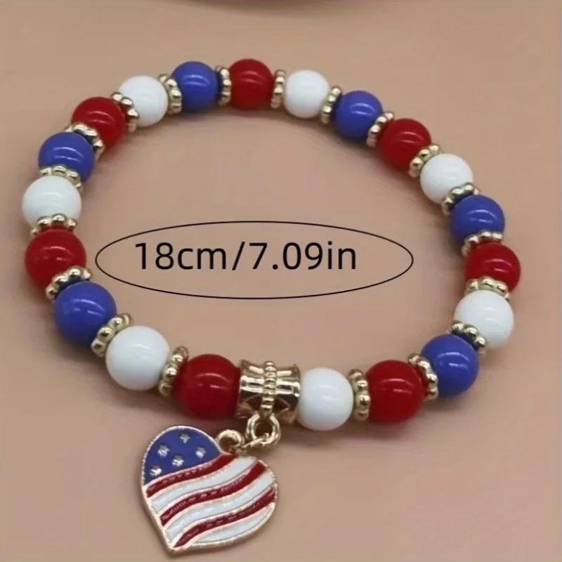Acrylic Bead Bracelet with Heart Design—A Simple, Minimalist Bracelet Perfect for Christmas, New Year's, or as a General Gift