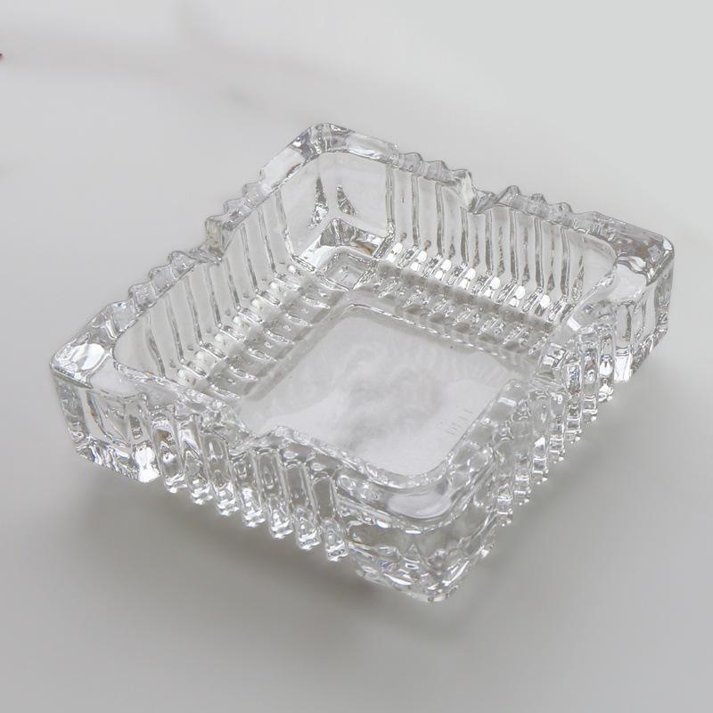 Large Crystal Glass Ashtray for Home, Office, KTV, and Hotel - Modern Luxury Design