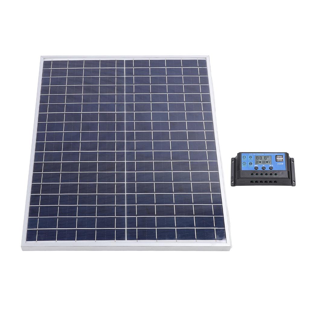 Solar Panel Kit System with Controller 22W DC18V Portable IP65 Water Proof for Home Shed Cabin Boat