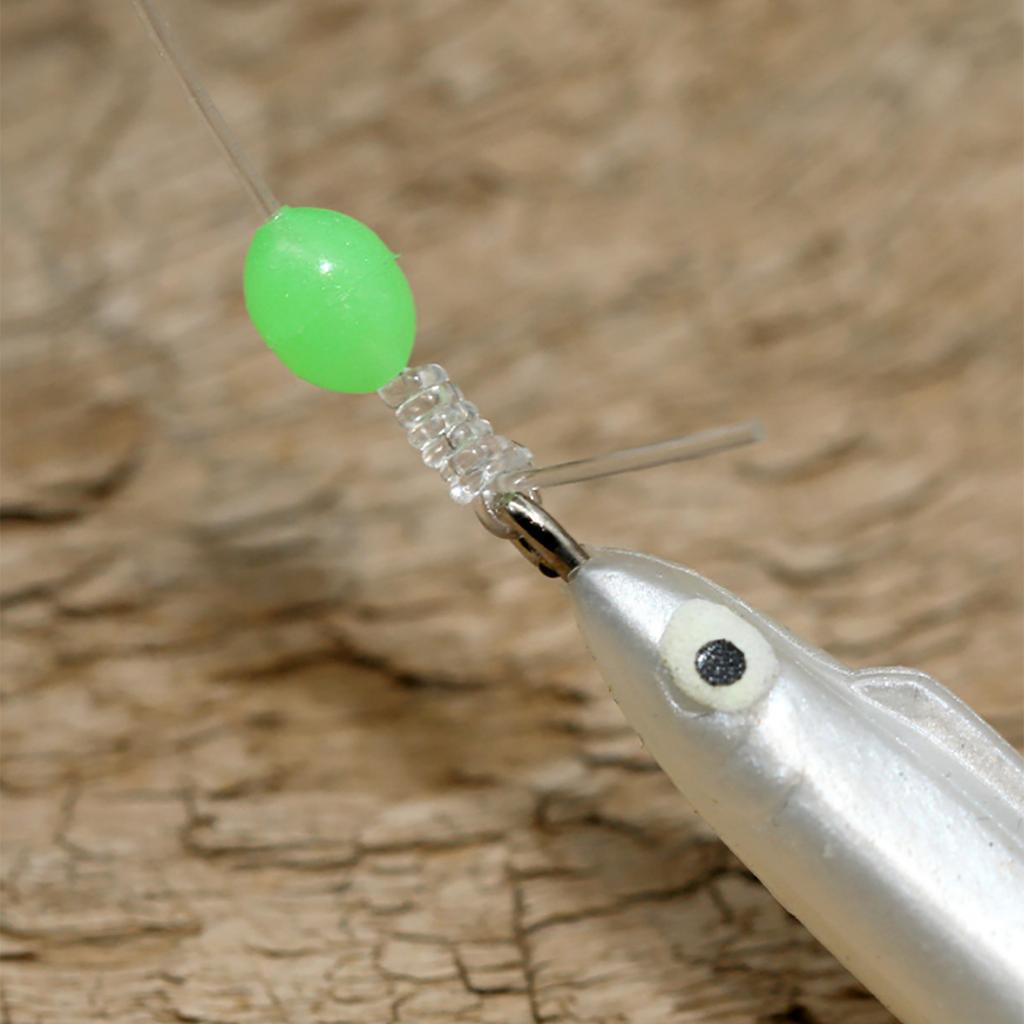 Sea Fishing Rigs Cod Hook Lures Fishing Rigs Luminous Baits Glow Fishing Lures with String Hook for Freshwater Saltwater