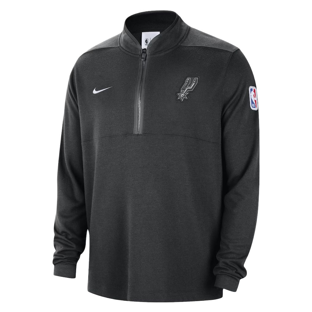 Nike San Antonio Spurs NBA 2023/24 Season Player Edition Pullover Fashion Stand Collar Long Sleeve Basketball Jersey Men jersey FB3942-010 L
