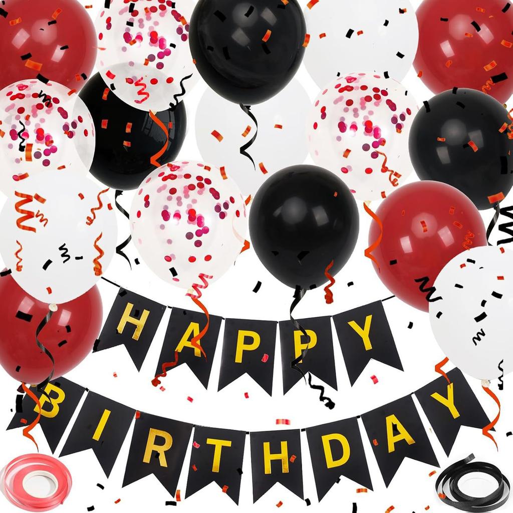 19 Pieces Birthday Party Balloon Set Happy Birthday Banner Garland Balloon Decorations for Birthday Party Supplies