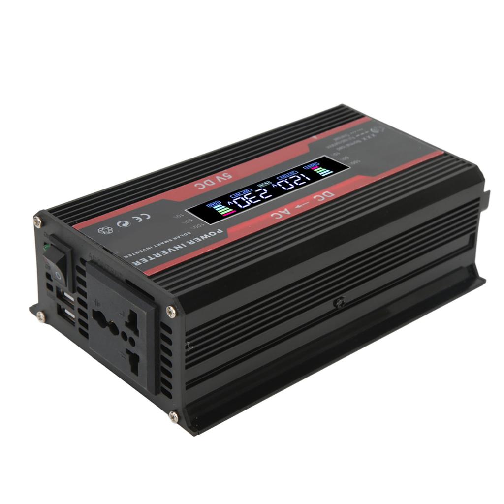300W Modified Sine Wave Inverter Dual USB 4.2A Fast Charging Car Power Inverter with Color Digital Display 12V to 110V