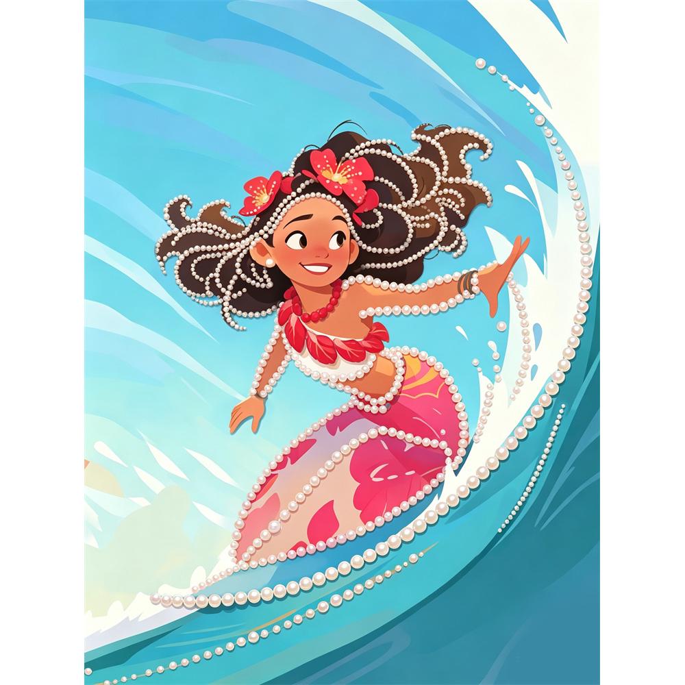 

Disney Pearl Painting Moana DIY Pearl Art Painting Pearl Gem Painting Pictures Crafts Special Shape Home Wall Decoration 30x40