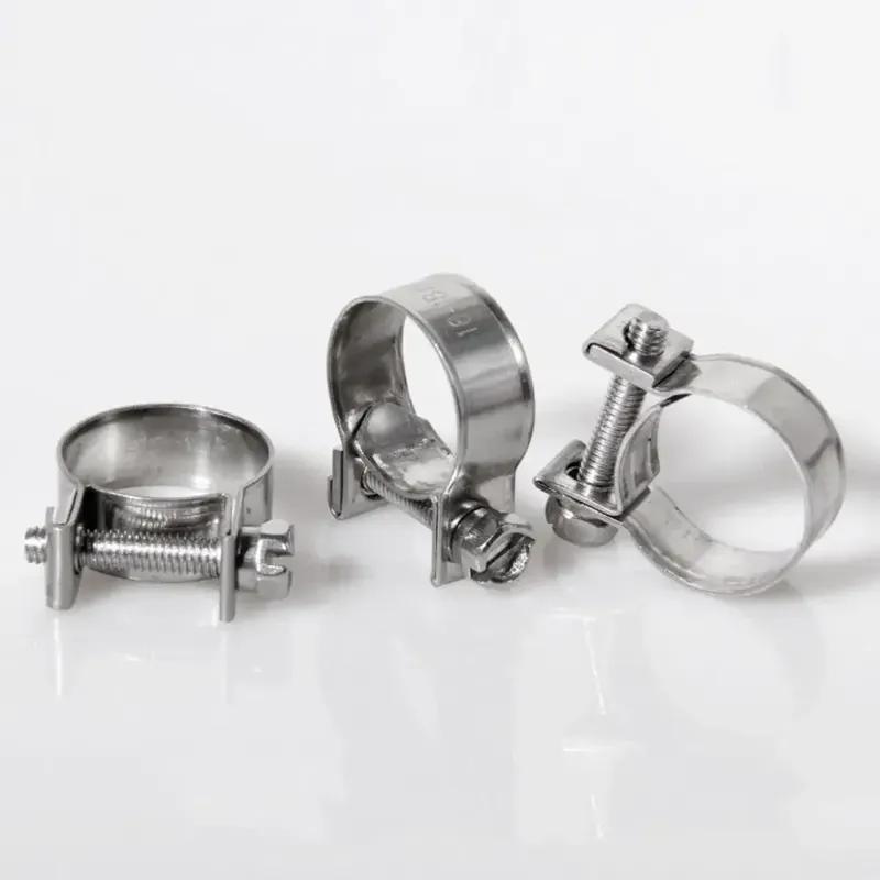 5Pcs/Set 7mm-16mm Hose Clamp Stainless Steel Hose Clips Durable Hose Air Hose Clamps Water Pipe Clips Screw Band With Fasteners 8-10mm