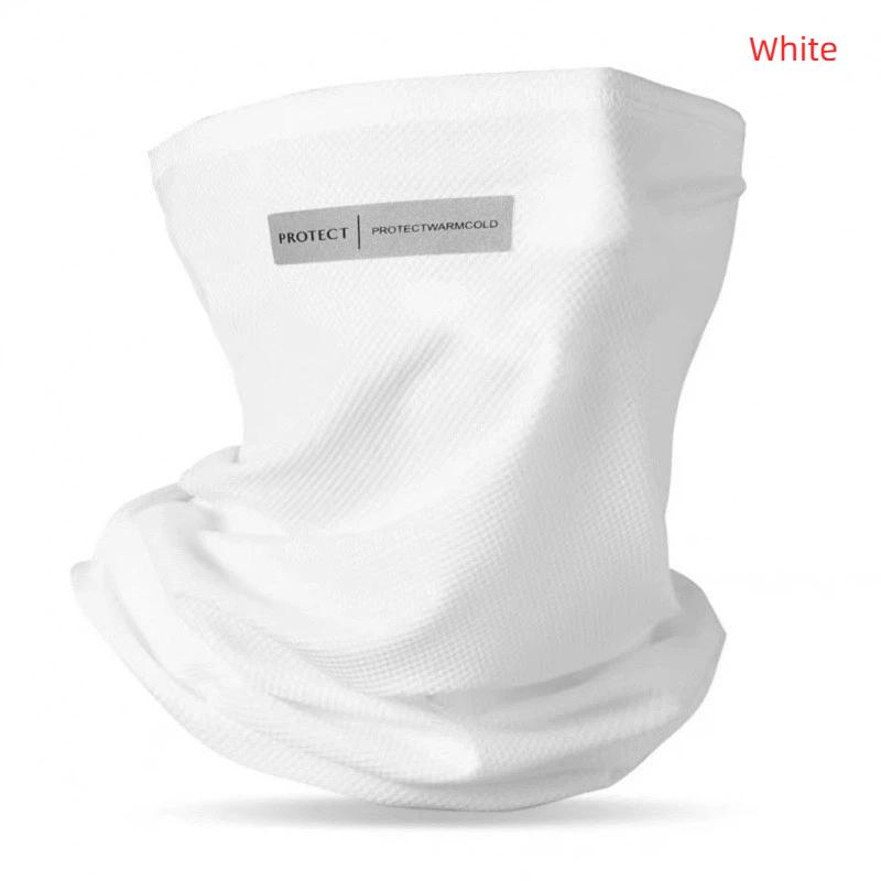 Summer Ice Silk Sunscreen Mask For Men Women Outdoor Cycling Face Cover Solid Color Neck Wrap Uv Protection Ear Bandana Scarf