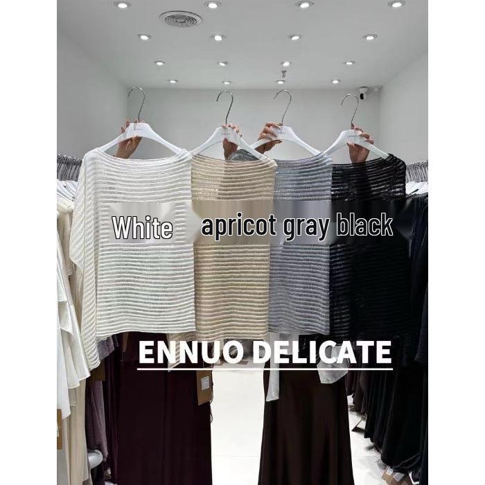 Summer Sun Protection Women's Hollow Knit Batwing Sleeve Cape Cardigan