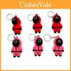 Stylish Squid Game Keychain Red Guard Staff Worker Figure Pendant For Fans