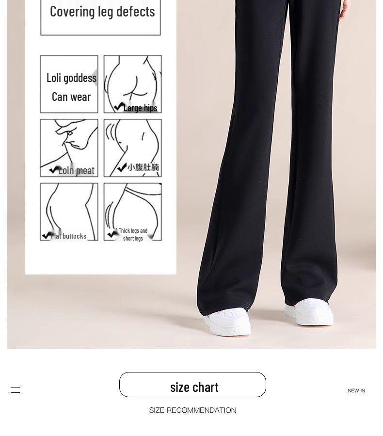 Černé zvonové kalhoty s vysokým pasem: Zeštíhlující rozšířené kalhoty na jaro a podzim.