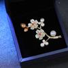 Chinese Style Shell Floral Brooch Vintage Fashion Plum Flower Laple Pin for Clothes Vintage Ornament Gift For Her
