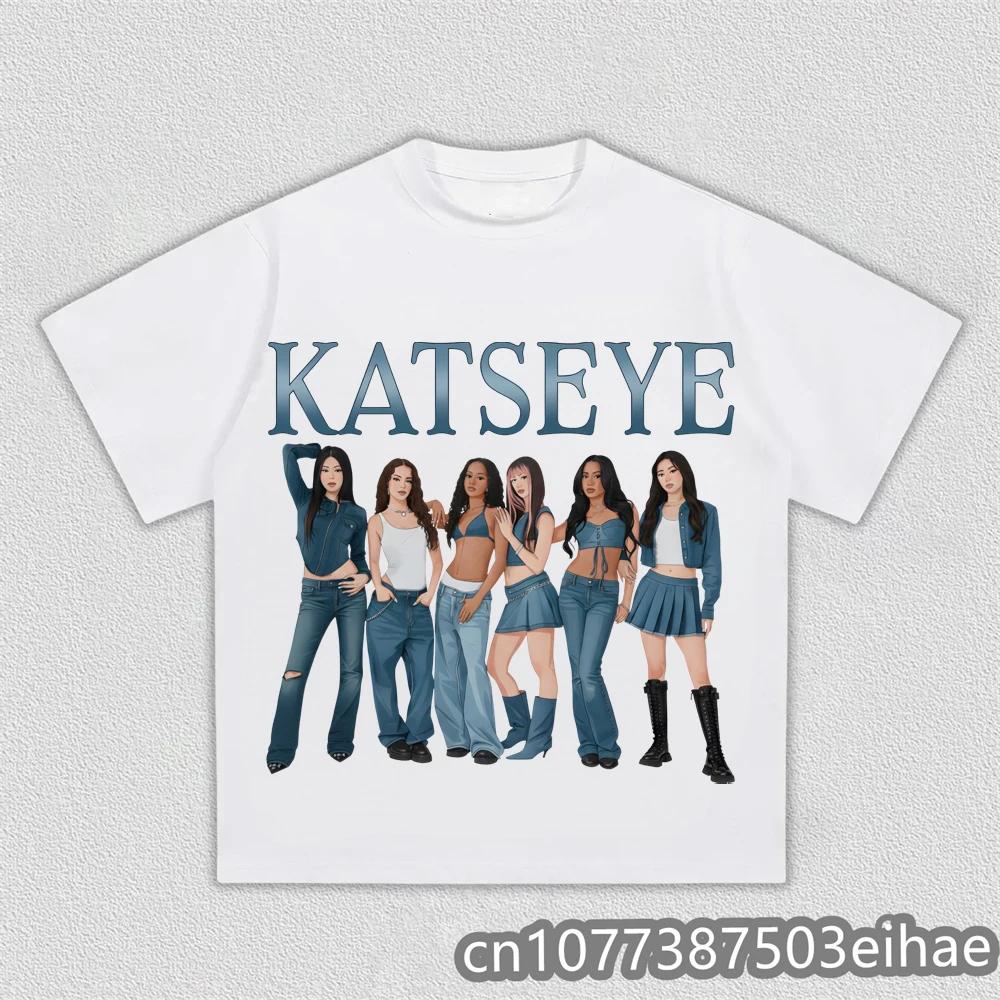 Katseye Girl Pastel Anime Aesthetic Grunge Graphic TShirt Y2k Gothic Korean Comfortable Breathable Unisexs Fashion Top