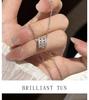 Korean Style S925 Sterling Silver Slim Waist Diamond Necklace for Women - Elegant and Luxurious Pendant