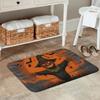 1PC Halloween Pattern Kitchen Rug Non-Slip Door Mat Pop Design Bathroom Rug Bath Mat Carpet for Home Sink Laundry Decor