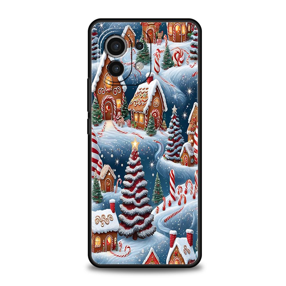 Phone Case for Xiaomi Poco F7 F6 F5 F4 F3 X7 X6 X5 X4 X3 NFC M4 C51 C55 GT Pro 5G Soft TPU Merry Christmas Beautiful Winter Snow