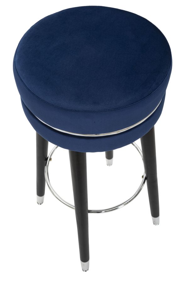 Bar Stool Paris Blue Silver Cm Ø 35X74