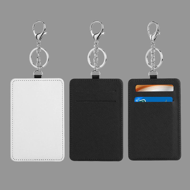 PU Leather ID Card Holder - Single-Sided Printable with Heat Transfer Image and Logo