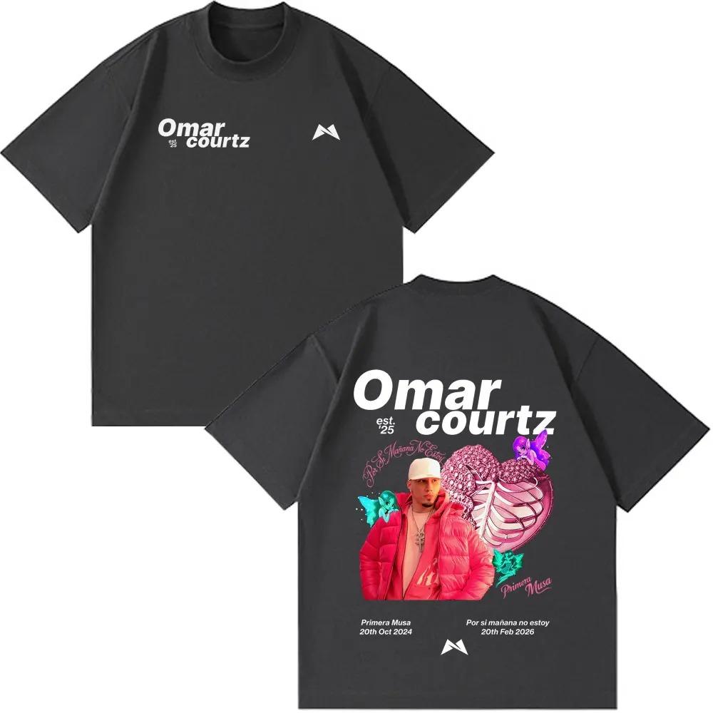 Rapper Omar Courtz Por Si Manana No Estoy Album Print 2026 T Shirt Men Women Hip-hop T-shirt Cotton Aesthetic Trendy T-shirts