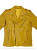 Handmade Men's Jacket Yellow Leather Genuine Lambskin Stylish Motorcycle Soft Fit