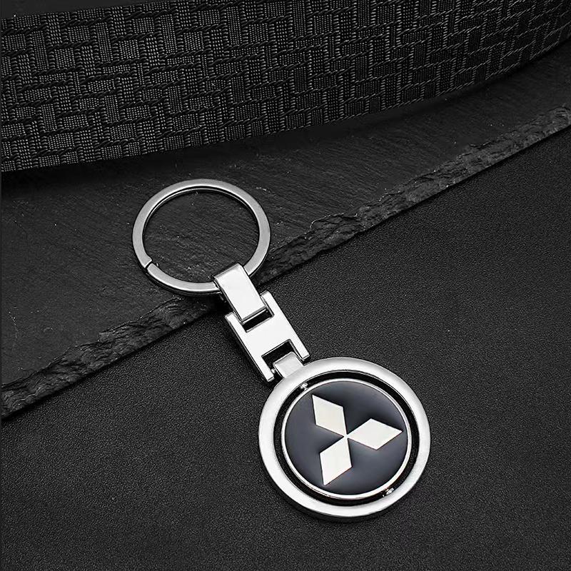 1pcs 3D Metal Car Styling Emblem Keychain Key Chain Rings For Mitsubishi Eclipse Lancer Outlander Pajero ASX Colt I200 Triton Ex WM1