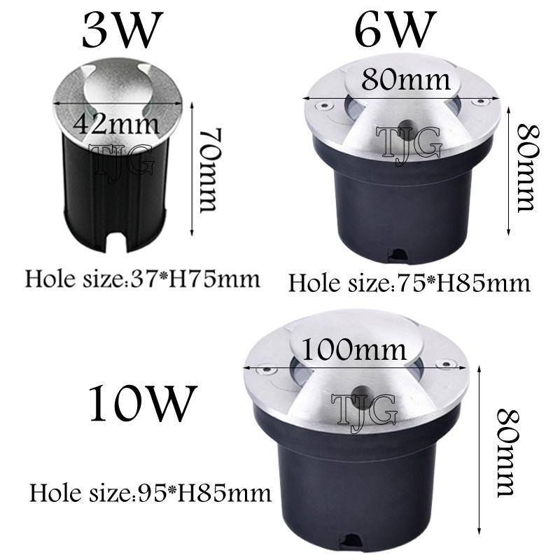 Éclairage Extérieur 10W 6W 3W Jardin Cour Escaliers Sol Terrasse Lampes LED Encastrées Enterrées Spot LED Souterrain AC110 220V