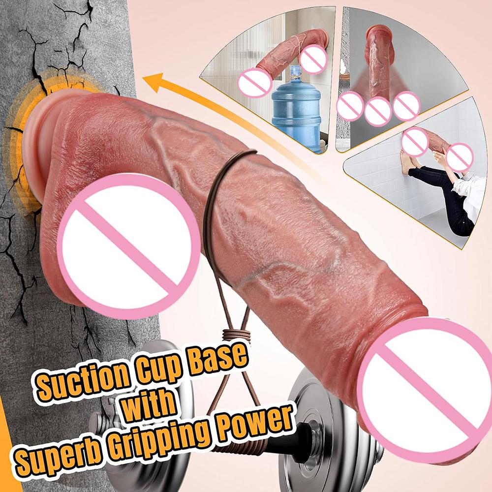 Riesiger Dildo Sexspielzeug Silikon Große Dildos mit Saugnapf Realistischer Riesenpenis G-Punkt Anal Stimulator Sexspielzeug für Erwachsene für Frauen