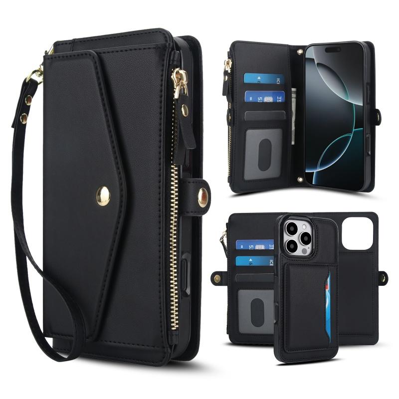 

Magnetic Wireless Charging Wallet Split Leather Phone Case for iPhone 17 Air 16E 16 Pro Max 15 Plus 14 13 12 11 XR X Flip Cover iPhone 17 Pro Max