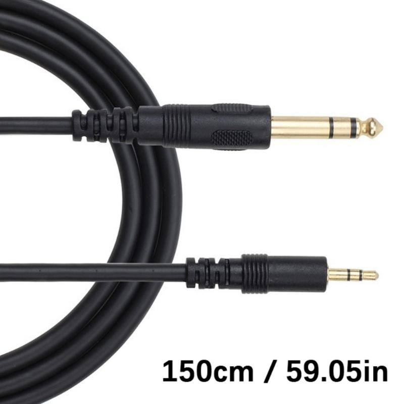 Professional 3.5mm Male to 6.35mm Male Audios Cable Signal Conversion Cord for Amplifiers Speakers Guitars Connection