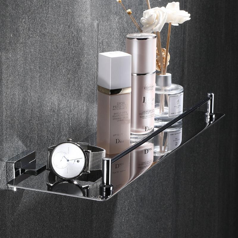 Black Gold Bathroom Shelf 304 Stainless Steel Wall Mounted Storage Rack Dresser Shower Stall Toilet Shelf Bathroom Accessories