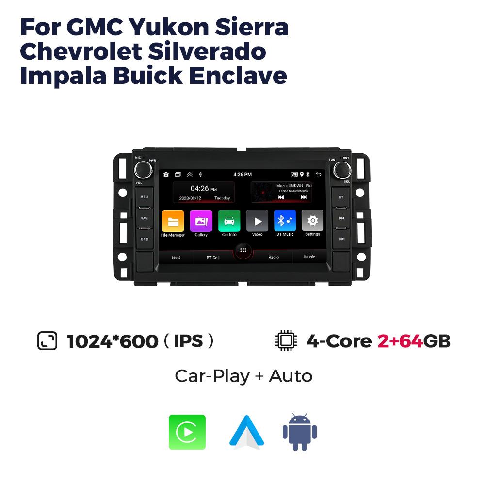 

For GMC Chevrolet Silverado Sierra Impala Traverse Yukon Acadia Savana Suburban Android 15 Car Radio Central Smart audio systems