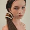 OUR NOSTALGIA Flower Tassel scrunchie_Camel(O25-ACC05)