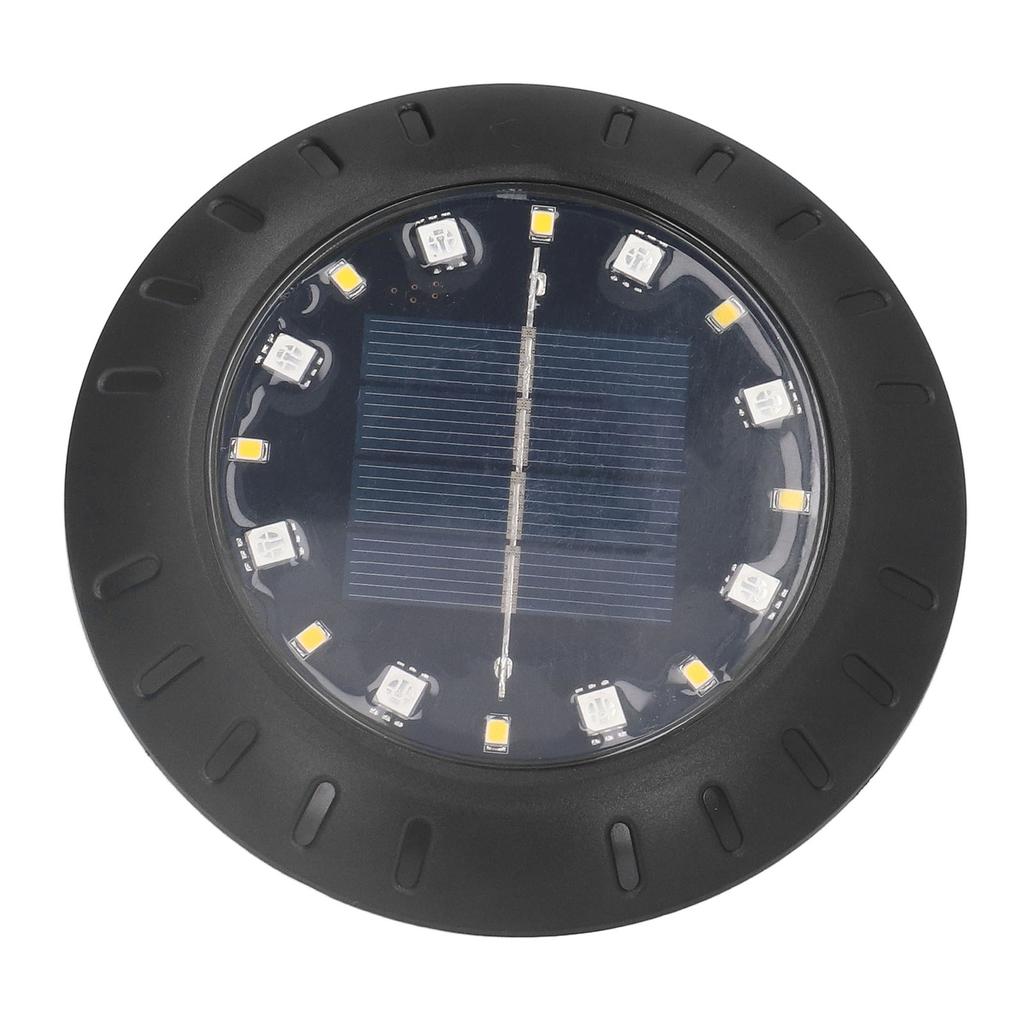 Solar Ground Lights Automatic Charging RGB LED Lamp Beads IP67 Waterproof Warm White Ground Lights