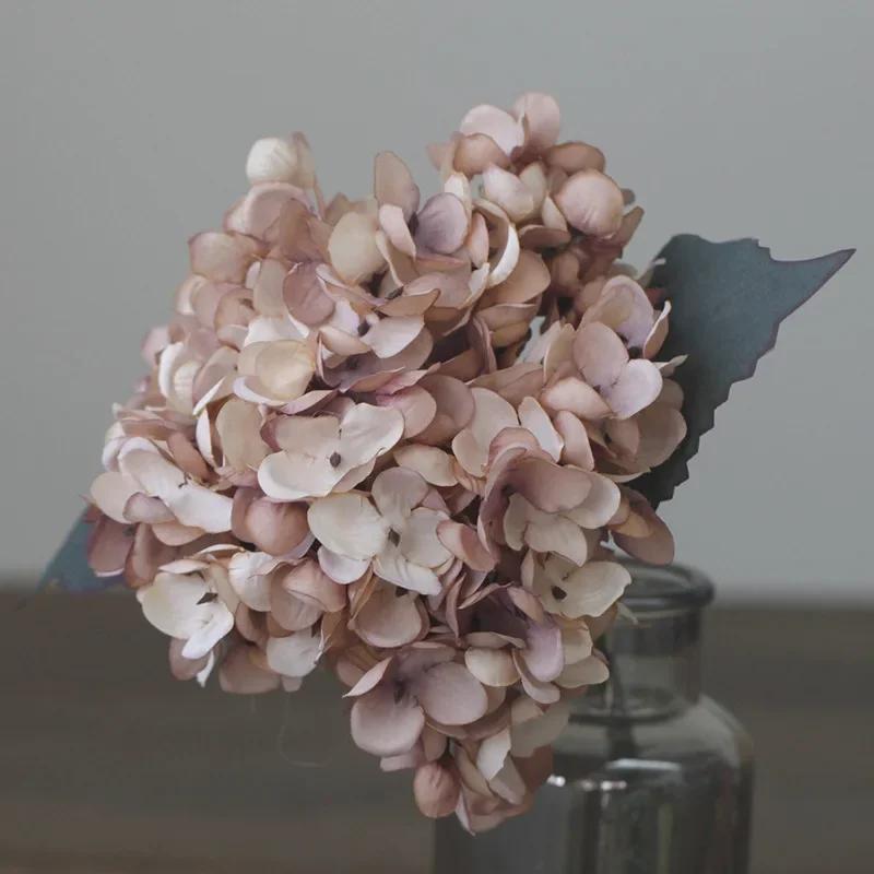 Artificial Hydrangea Silk Single Plastic Artificial Flower Shop Decoration Flower Arrangement Wedding Artificial Flower