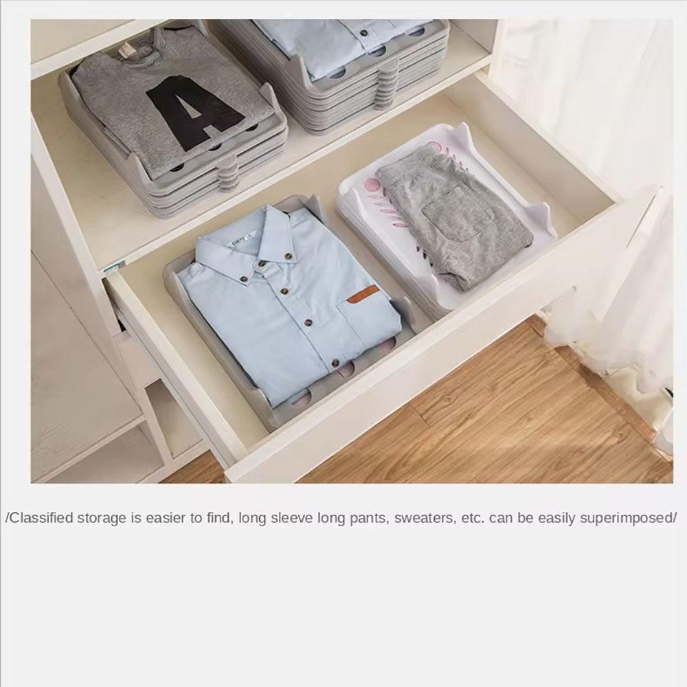 White Shirt Organizer Plastic DressBook Dividers Stackable Wardrobe Storage  Home