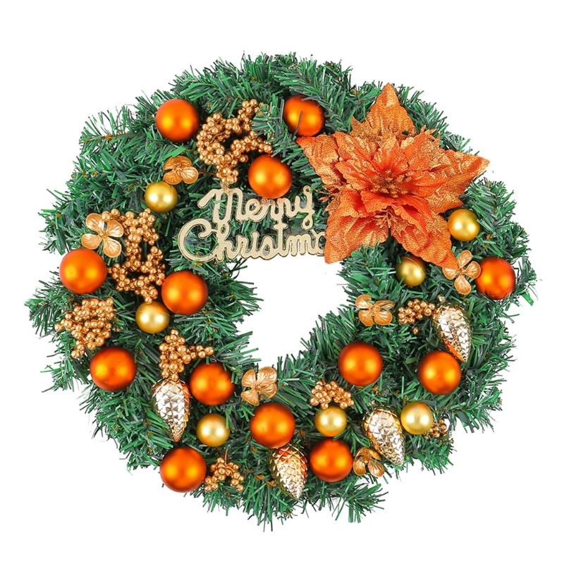 

Festival Christmas Wreath Ornament Christmas Wall Wreath with Sparkling Decoration for a Pleased Holiday Feel