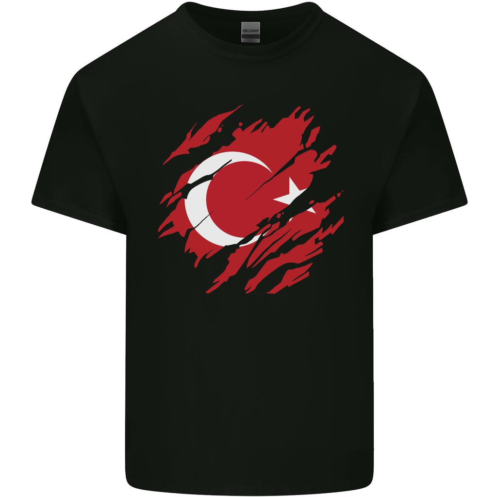 Torn Turkey Flag Turkish Day Football Unisexs Light Cotton Tshirt