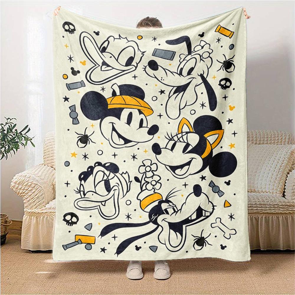 Cat Family Portrait Flannel blanket, soft and warm, suitable for beds and sofas, all seasons, portable travel blanket. 073095