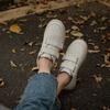 High-End Plateau-Klett-Smiley-Little-White-Schuhe Damen Sport und Freizeit Plateau-Vielseitige Leder-Board-Schuhe