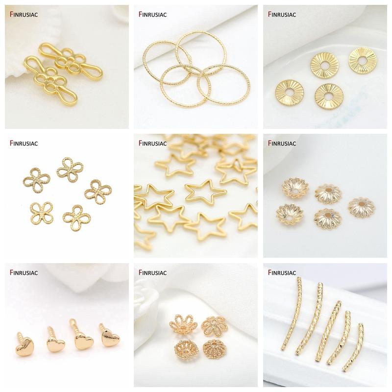 14k Real Gold Plated Tube Beads 8 Sizes Corrugated Tube Beads For Jewelry Making DIY Jewelry Making Supplies Wholesale