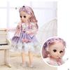 30CM Mini Bewegliche 21 Gelenk Puppe Mädchen Spielzeug 3D Große Augen BJD Prinzessin Volle Outfits Kleider Sammlung Kinder puppe Geschenk