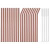 20Pcs Colorful Glass Straws Reusable for Outdoor Picnic Camping Smoothies Shakes Tea Juice Cocktails with 4Pcs Clean Brush