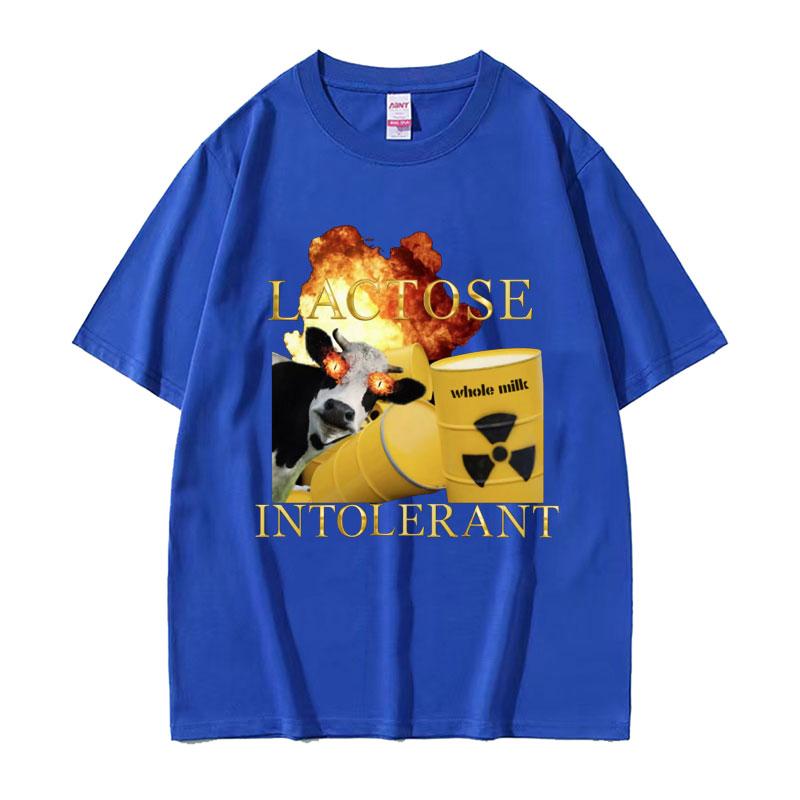 

Lactose Intolerant Funny Meme Graphic T Shirt Men Women Harajuku Retro Humor T Shirts Male Casual 100 Cotton Tshirt Streetwear 4XL