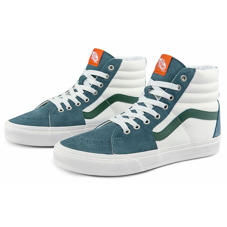 Vans Sk8 Comfortable High-Top Skate Shoes Unisex Sneakers White Green VN0A5JMJBLG