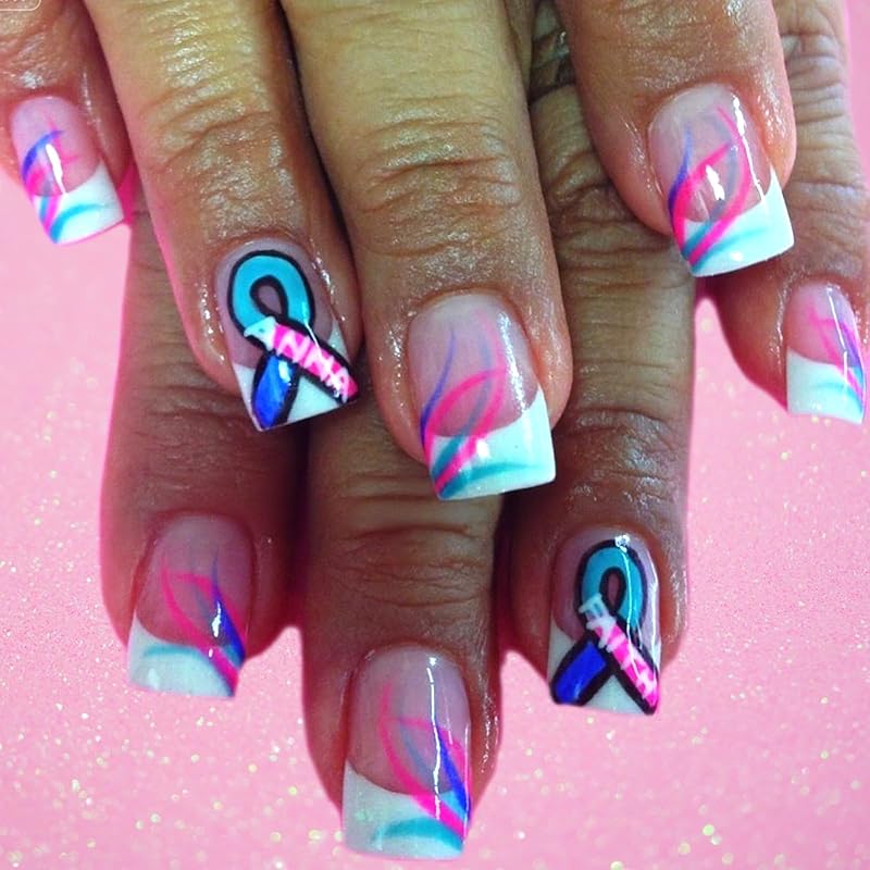 Leopard Print French Tip Press on Nails Medium Square Fake Nails with Gold Glitter Designs Acrylic Glue on Nail Pink Glossy False Nails Full Cover