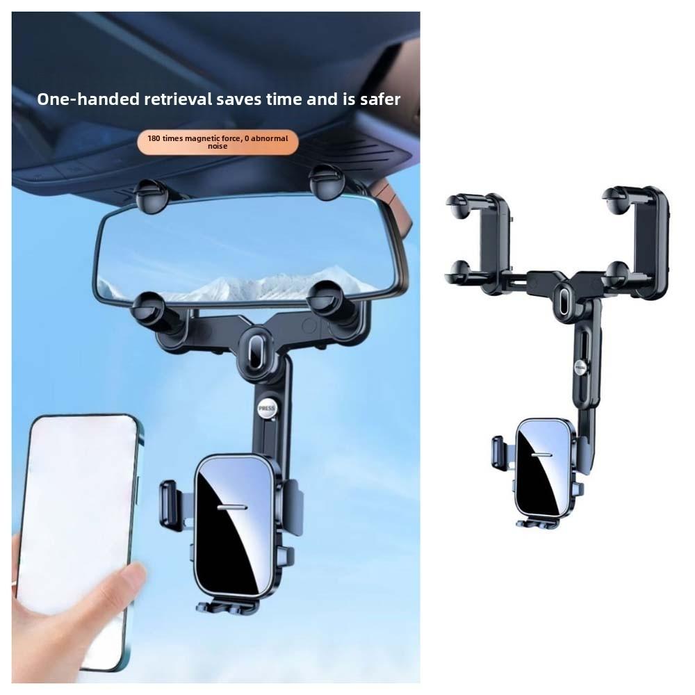 Rotating Rearview Mirror Phone Holder Adjustable Car Mobile Phone Holder Car Mount Stand Car