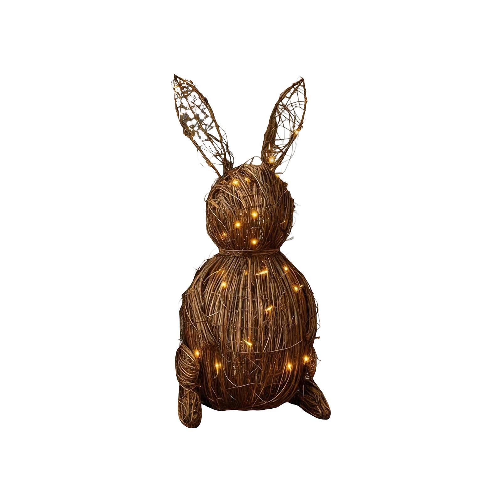 45cm Easter Bunny Ornament, Large Wicker Bunny, Outdoor Woven  Bunny Ornament