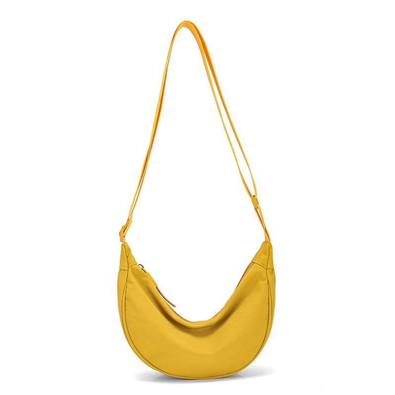 Fashion new solid color women's messenger bag large capacity portable portable dumpling bag versatile go out shoulder bag women
