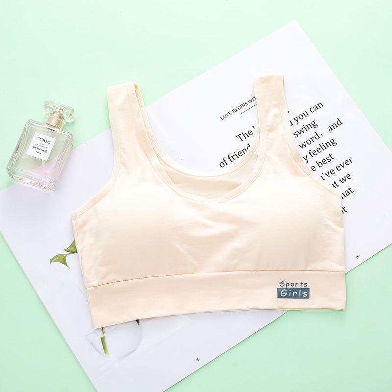 Girls' Cotton Training Bra for Teens: Padded, Wire-Free, Comfortable Vest