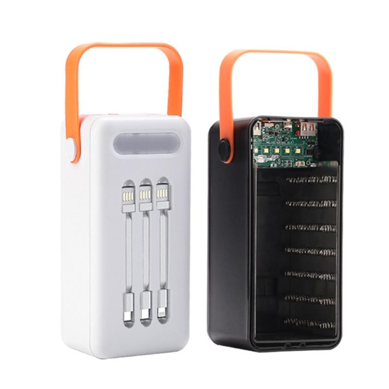DIY 28 X 18650 PD QC3.0 USB 10W 22.5W Battery Storage Box Fast Wireless Charging Power Bank Case 18650 Battery Holder