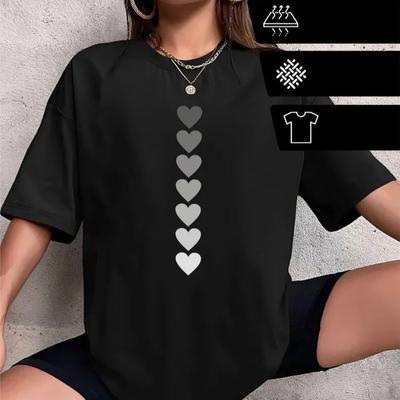 Γυναικείο T-shirt με Καρτούν Εκτύπωση, Κοντομάνικο, Λαιμόκοψη Ο, Βαμβακερό, Καλοκαιρινά T-shirts