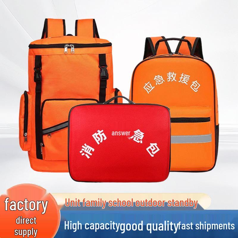 Emergency Rescue & First Aid Kit Backpack for Fire, Earthquake, and Flood